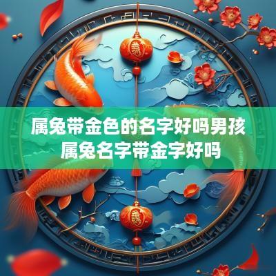 属兔带金色的名字好吗男孩 属兔名字带金字好吗