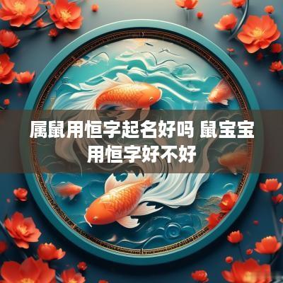 属鼠用恒字起名好吗 鼠宝宝用恒字好不好