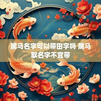 属马名字可以带田字吗 属马取名字不宜带