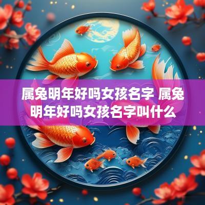 属兔明年好吗女孩名字 属兔明年好吗女孩名字叫什么