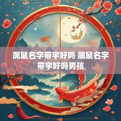 属鼠名字带宇好吗 属鼠名字带宇好吗男孩