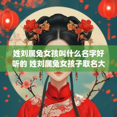 姓刘属兔女孩叫什么名字好听的 姓刘属兔女孩子取名大全