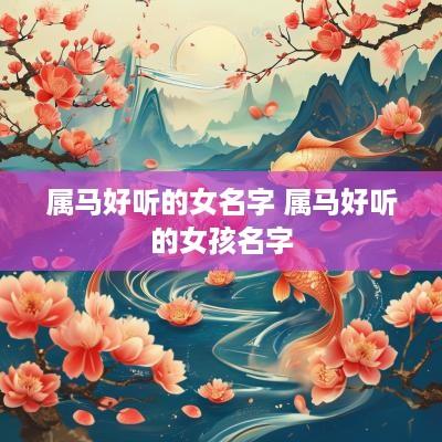属马好听的女名字 属马好听的女孩名字