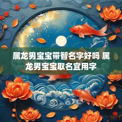 属龙男宝宝带智名字好吗 属龙男宝宝取名宜用字