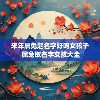 来年属兔起名字好吗女孩子 属兔取名字女孩大全