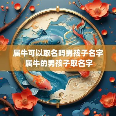 属牛可以取名吗男孩子名字 属牛的男孩子取名字