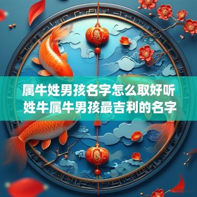 属牛姓男孩名字怎么取好听 姓牛属牛男孩最吉利的名字