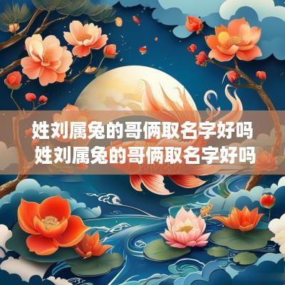 姓刘属兔的哥俩取名字好吗 姓刘属兔的哥俩取名字好吗女孩