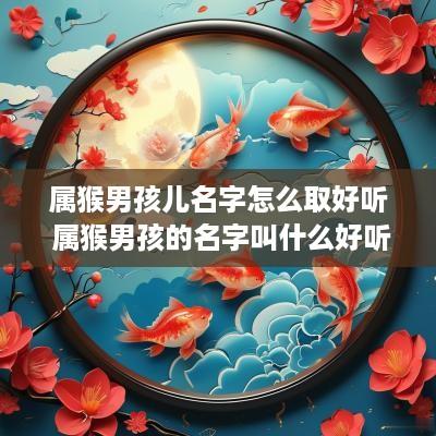 属猴男孩儿名字怎么取好听 属猴男孩的名字叫什么好听