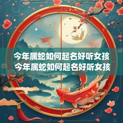 今年属蛇如何起名好听女孩 今年属蛇如何起名好听女孩子