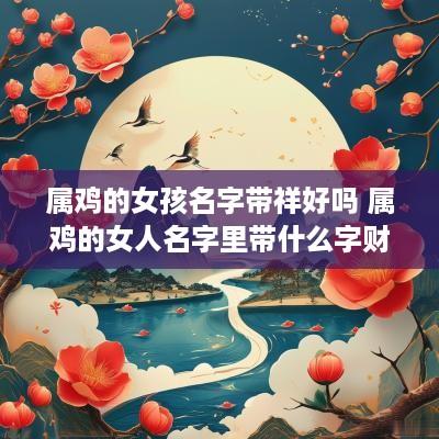 属鸡的女孩名字带祥好吗 属鸡的女人名字里带什么字财运旺盛