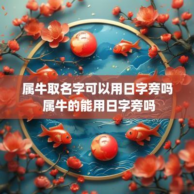 属牛取名字可以用日字旁吗 属牛的能用日字旁吗