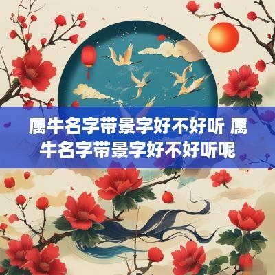 属牛名字带景字好不好听 属牛名字带景字好不好听呢
