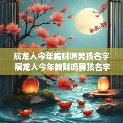 属龙人今年偏财吗男孩名字 属龙人今年偏财吗男孩名字怎么取