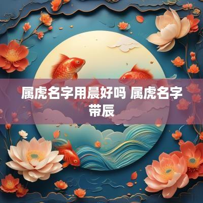 属虎名字用晨好吗 属虎名字带辰
