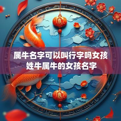 属牛名字可以叫行字吗女孩 姓牛属牛的女孩名字