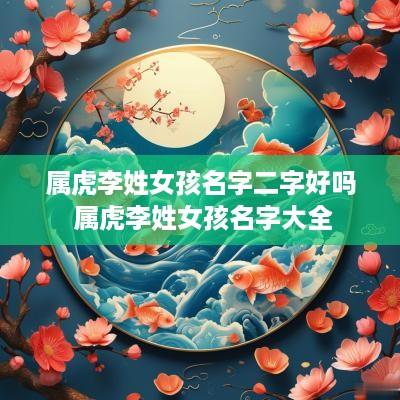 属虎李姓女孩名字二字好吗 属虎李姓女孩名字大全