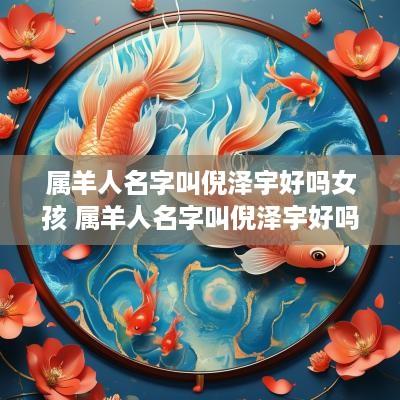 属羊人名字叫倪泽宇好吗女孩 属羊人名字叫倪泽宇好吗女孩