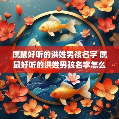 属鼠好听的洪姓男孩名字 属鼠好听的洪姓男孩名字怎么取