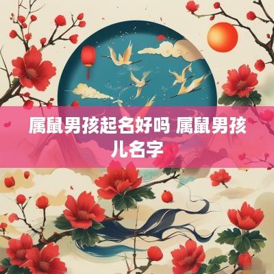 属鼠男孩起名好吗 属鼠男孩儿名字