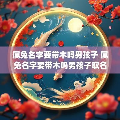 属兔名字要带木吗男孩子 属兔名字要带木吗男孩子取名