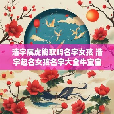浩字属虎能取吗名字女孩 浩字起名女孩名字大全牛宝宝