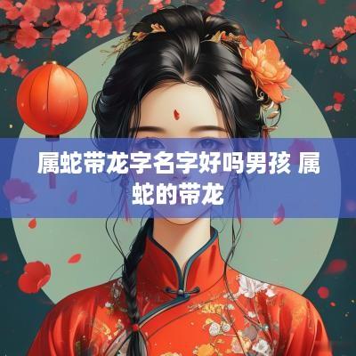 属蛇带龙字名字好吗男孩 属蛇的带龙