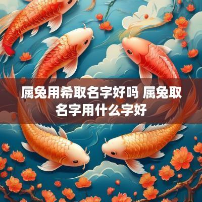 属兔用希取名字好吗 属兔取名字用什么字好