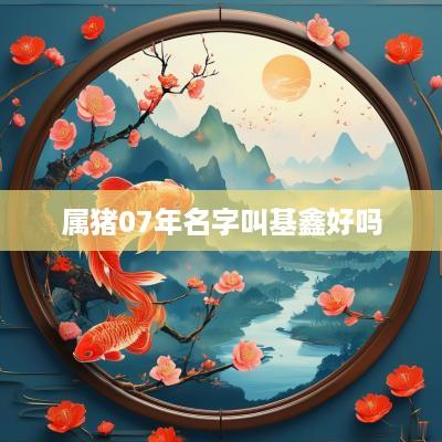 属猪07年名字叫基鑫好吗