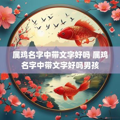 属鸡名字中带文字好吗 属鸡名字中带文字好吗男孩