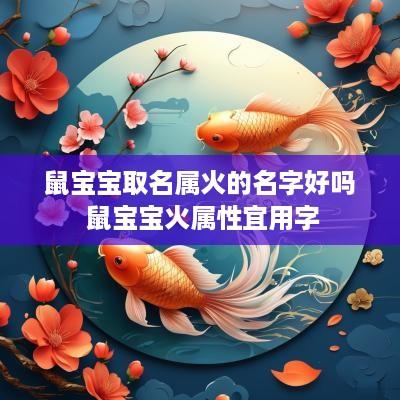 鼠宝宝取名属火的名字好吗 鼠宝宝火属性宜用字
