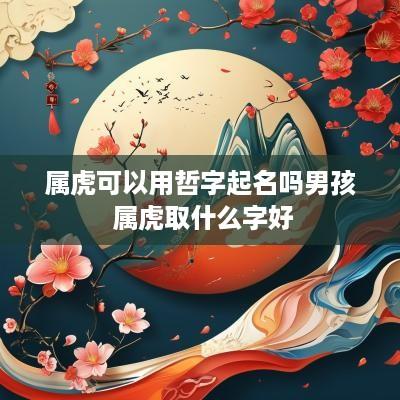 属虎可以用哲字起名吗男孩 属虎取什么字好