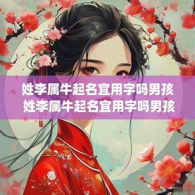 姓李属牛起名宜用字吗男孩 姓李属牛起名宜用字吗男孩子