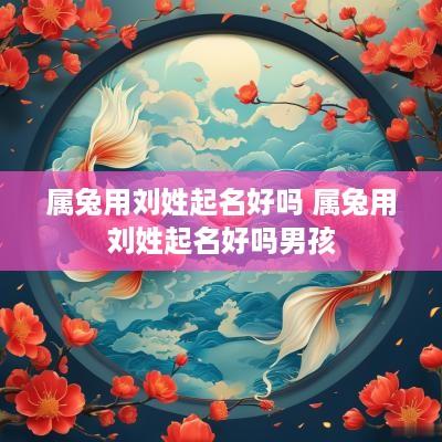 属兔用刘姓起名好吗 属兔用刘姓起名好吗男孩