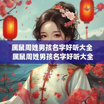 属鼠周姓男孩名字好听大全 属鼠周姓男孩名字好听大全四个字