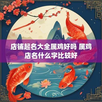 店铺起名大全属鸡好吗 属鸡店名什么字比较好