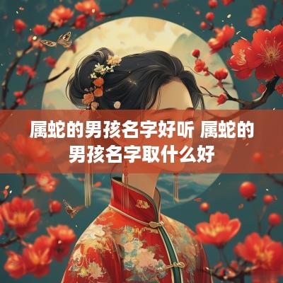 属蛇的男孩名字好听 属蛇的男孩名字取什么好