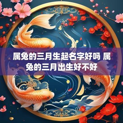 属兔的三月生起名字好吗 属兔的三月出生好不好