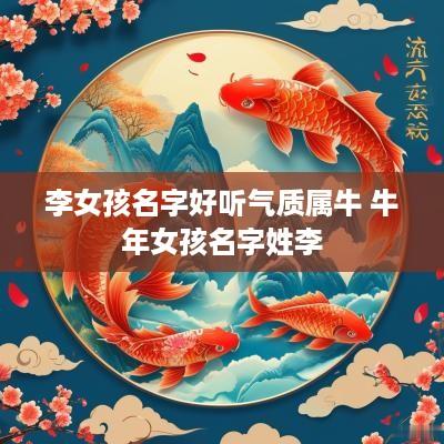 李女孩名字好听气质属牛 蛇年女孩名字姓李