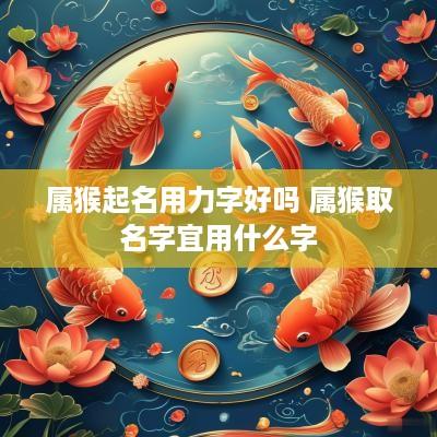 属猴起名用力字好吗 属猴取名字宜用什么字