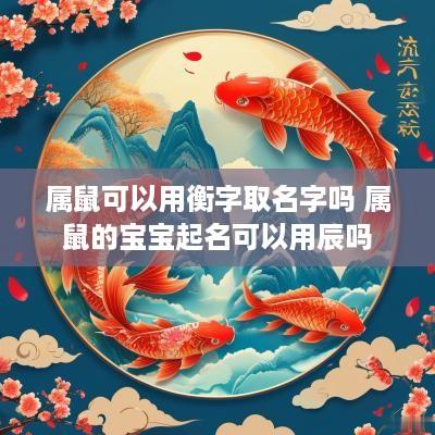属鼠可以用衡字取名字吗 属鼠的宝宝起名可以用辰吗