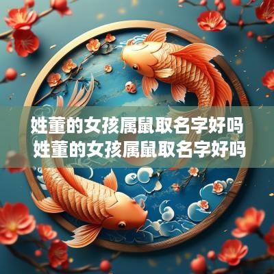 姓董的女孩属鼠取名字好吗 姓董的女孩属鼠取名字好吗