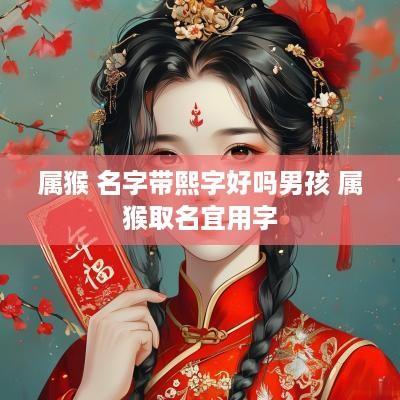 属猴 名字带熙字好吗男孩 属猴取名宜用字