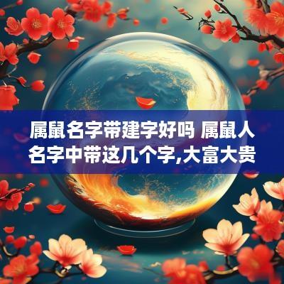 属鼠名字带建字好吗 属鼠人名字中带这几个字,大富大贵,转发行大运