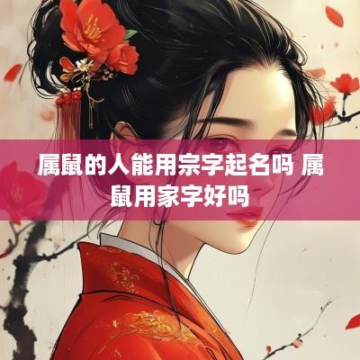 属鼠的人能用宗字起名吗 属鼠用家字好吗