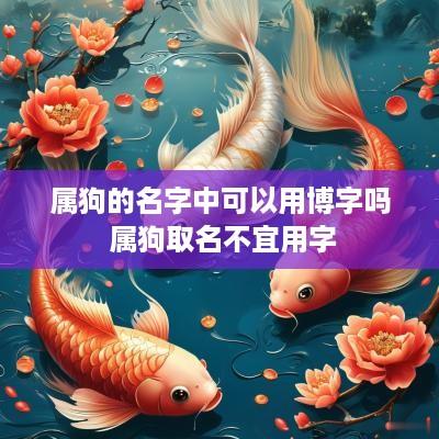 属狗的名字中可以用博字吗 属狗取名不宜用字