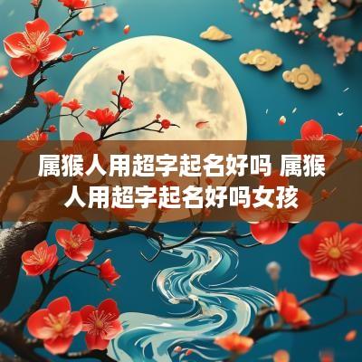 属猴人用超字起名好吗 属猴人用超字起名好吗女孩