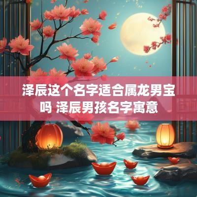 泽辰这个名字适合属龙男宝吗 泽辰男孩名字寓意