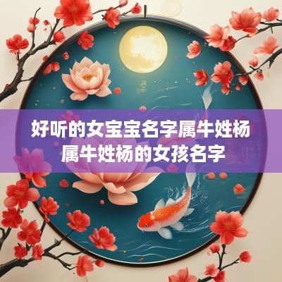 好听的女宝宝名字属牛姓杨 属牛姓杨的女孩名字
