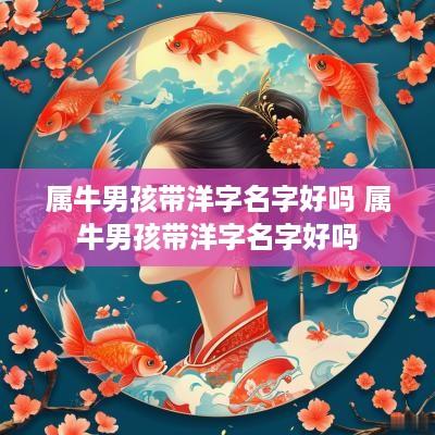 属牛男孩带洋字名字好吗 属牛男孩带洋字名字好吗